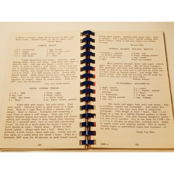 vtg 1984 Gihon Elementary School cookbook Parkersburg WV cook book West Virginia - Picture 10 of 12